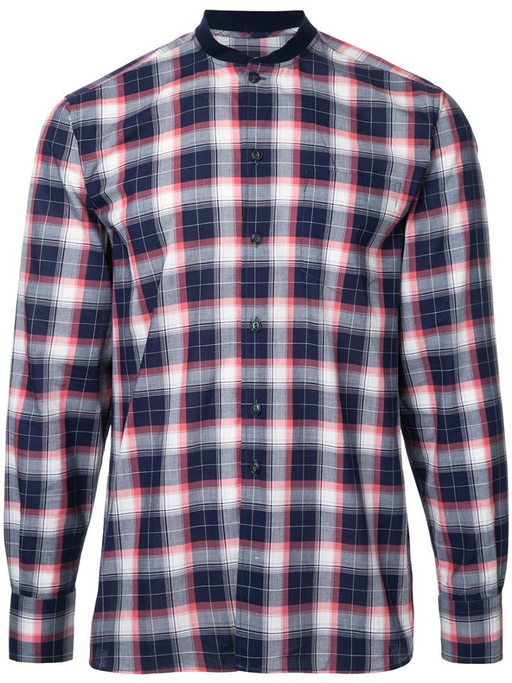Maison Kitsuné - 'james' Checked Shirt - Men - Cotton - 40, Black, Cotton