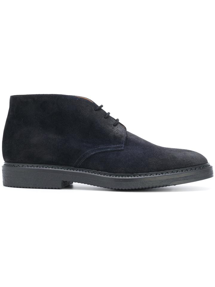 Doucal's Ankle Lace Up Boots - Blue
