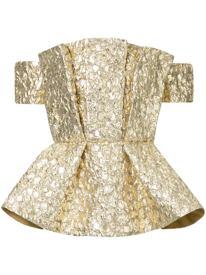 Bambah Metallic Peplum Blouse