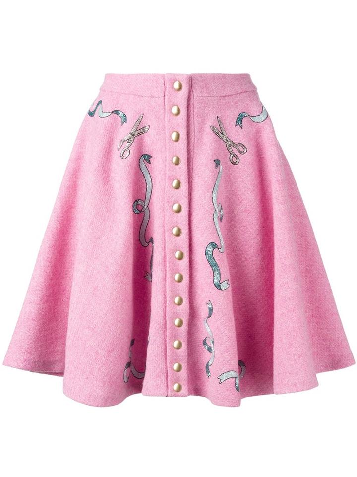 Olympia Le-tan Pleated Button-up Skirt