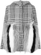 Ava Adore Raccoon Fur Front Pocket Jacket, Women's, Size: 38, Black, Wool/polyester/acrylic/racoon Fur