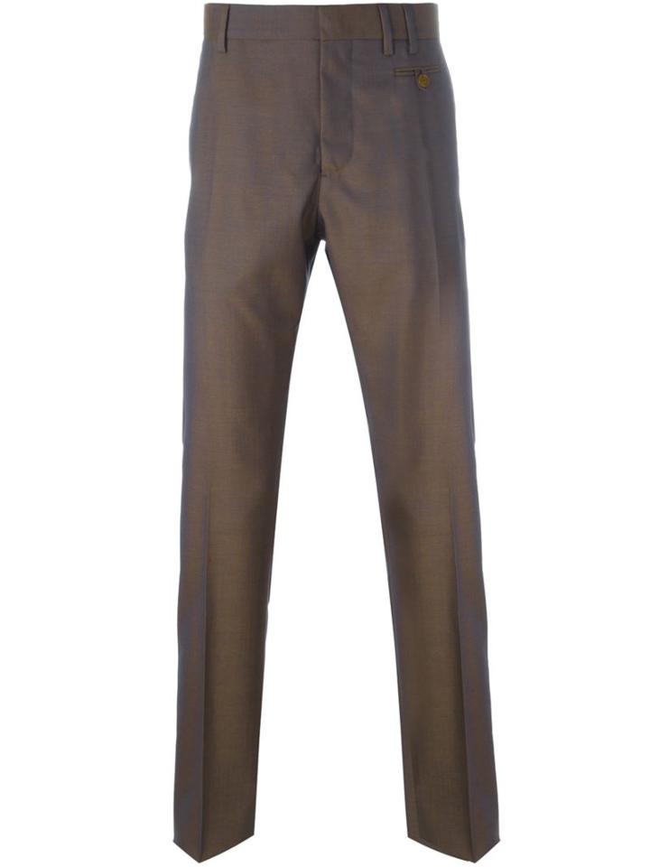 Vivienne Westwood Man Tailored Trousers, Men's, Size: 48, Brown, Cotton/viscose/virgin Wool