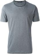Dolce & Gabbana Contrast Trim Neckline T-shirt, Men's, Size: 54, Grey, Cotton