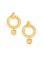 Chanel Vintage Linked Hoop Clip-on Earrings