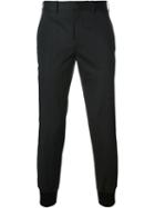 Neil Barrett Cuffed Ankle Trousers, Men's, Size: 50, Blue, Cotton/spandex/elastane