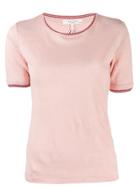 Rag & Bone Contrast Embroidered Trim T-shirt - Pink