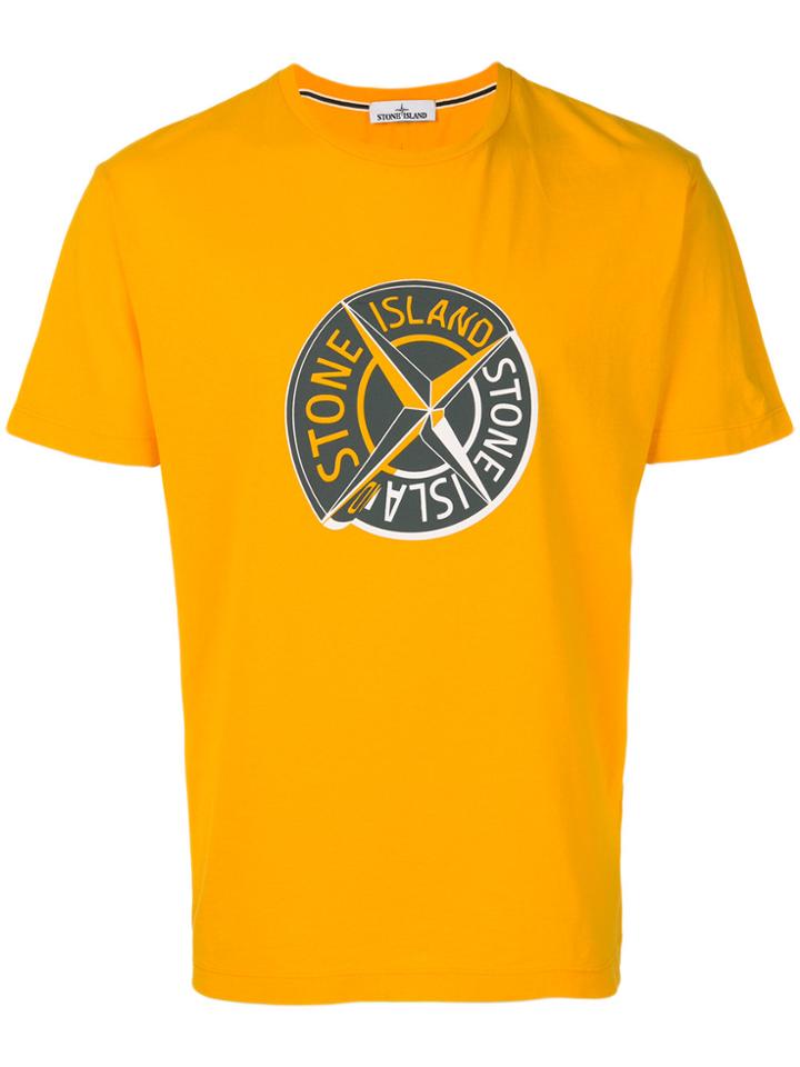 Stone Island Logo T-shirt - Yellow & Orange