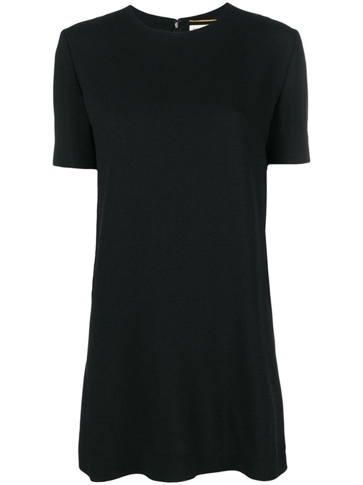 Saint Laurent Plain Classic T-shirt Dress - Black