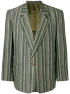 Versace Vintage Striped Blazer - Green