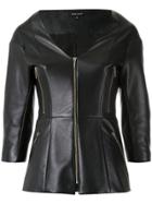 Gloria Coelho Leather Jacket - Black