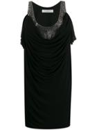 Philosophy Di Lorenzo Serafini Draped Shimmer Dress - Black