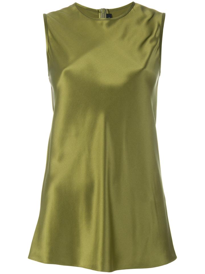 Joseph Sleeveless Satin Top - Green