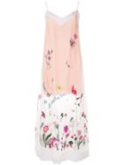 Mira Mikati Embroidered Organza Slip Dress - Pink