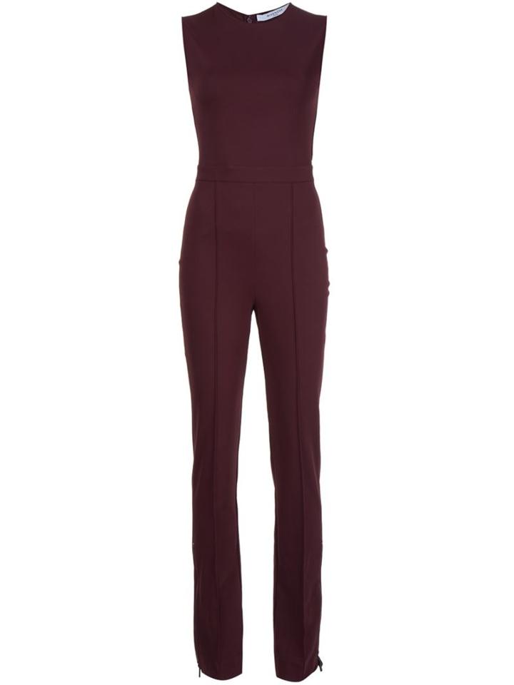 Givenchy Crepe Fitted Jumpsuit, Women's, Size: 36, Red, Spandex/elastane/acetate/viscose/silk