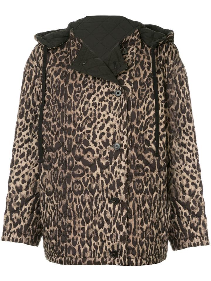 Ports 1961 Leopard Quilted Jacket - Brown