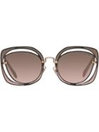 Miu Miu Eyewear Scenique Sunglasses - Brown