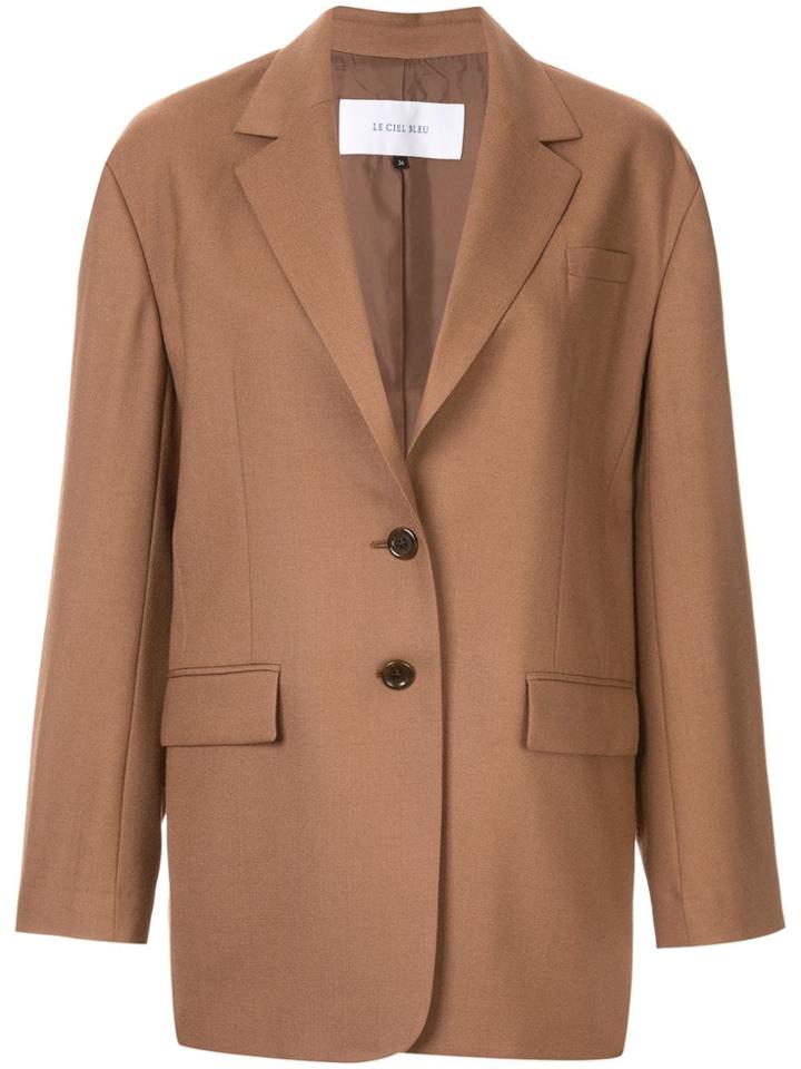 Le Ciel Bleu Classic Fitted Blazer - Brown