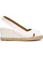 Castañer Diana Sandals, Women's, Size: 38, White, Rubber/cotton/leather/raffia