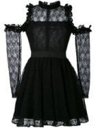 Manoush - Cold-shoulder Lace Dress - Women - Cotton/nylon/polyester - 38, Black, Cotton/nylon/polyester