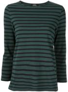 A.p.c. Stripe Print T-shirt - Green