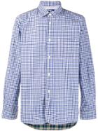 Junya Watanabe Man Contrast Check-print Shirt - Blue