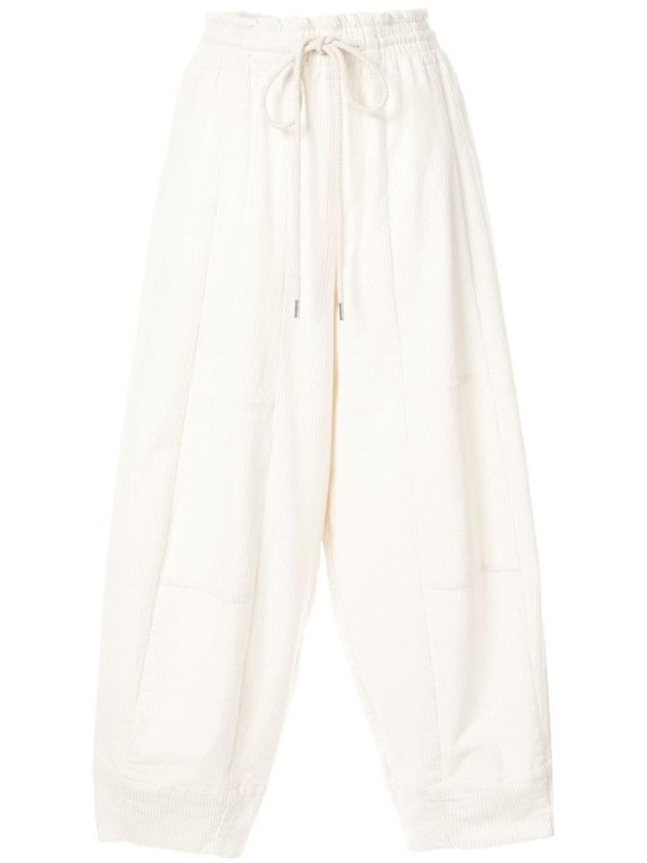Bassike Long Rise Corduroy Trousers - White