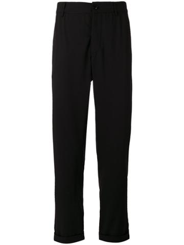 Ann Demeulemeester Icon Cropped Tailored Trousers, Men's, Size: Xl, Black, Wool/nylon