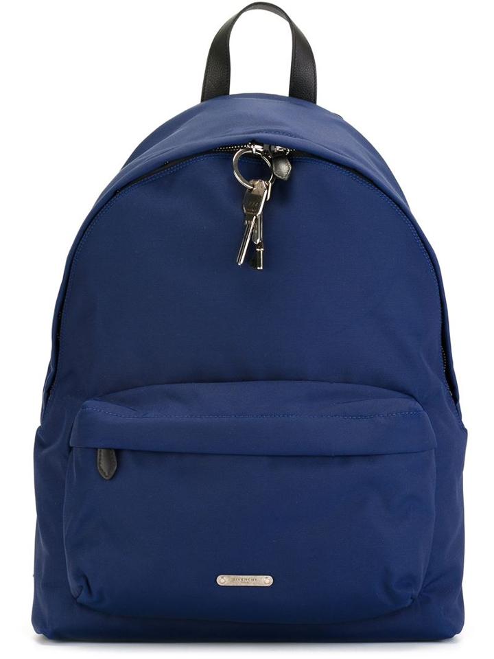 Givenchy Key Charm Backpack, Blue, Cotton/polyamide/polyurethane