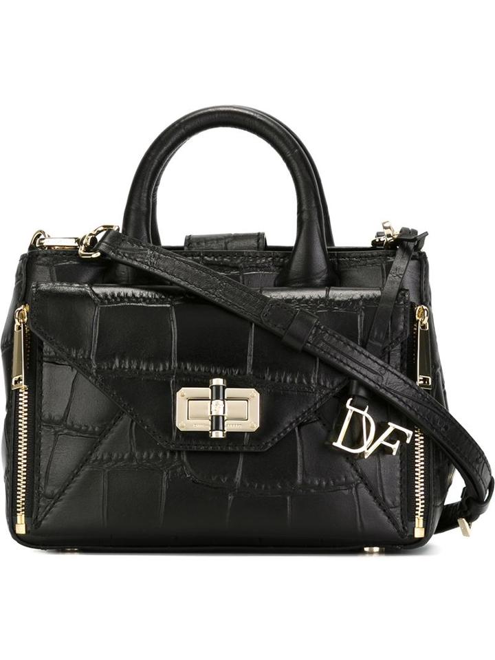 Diane Von Furstenberg Mini Embossed Croc Tote