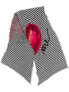 Faliero Sarti Striped Heart Scarf - Black