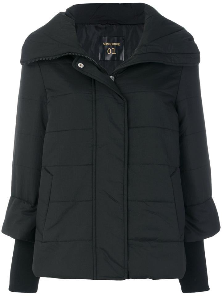 Semicouture Classic Bomber Jacket - Black