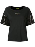 Versace Jeans Sequinned Sleeves T-shirt - Black