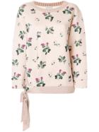 Moncler Floral Embroidered Sweater - Pink & Purple