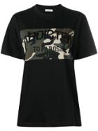 P.a.r.o.s.h. Printed Camouflage Panel T-shirt - Black