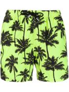 Mc2 Saint Barth Palm Tree Swim Shorts - Yellow