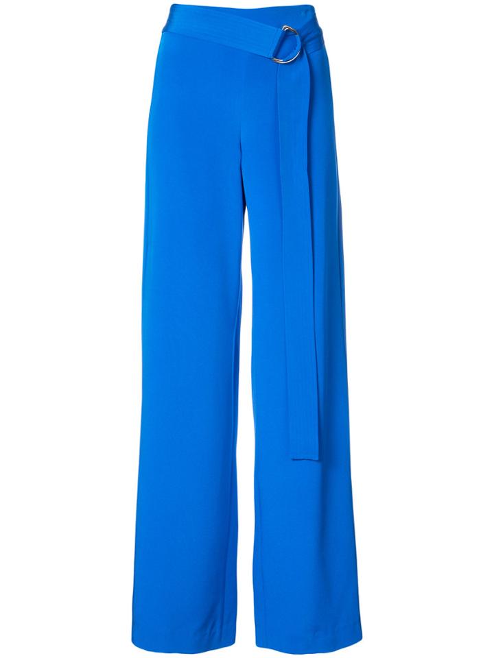Adam Lippes Belted Palazzo Trousers - Blue