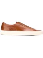 Buttero Lace-up Sneakers, Men's, Size: 45, Brown, Calf Leather/leather/rubber