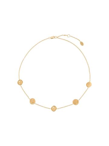 Northskull Skulls And Roses Necklace - Gold