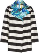 Rianna + Nina Multi-print Collared Silk Jacket - Black