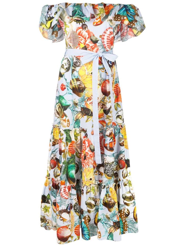 Mary Katrantzou Shell Print Maxi Dress - Blue