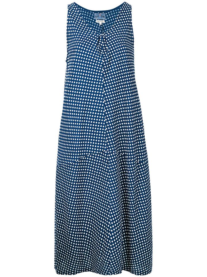 Blue Blue Japan - Polka Dot Dress - Women - Linen/flax/rayon - S, Linen/flax/rayon