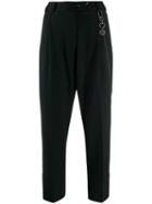 Song For The Mute High-waisted Chain-detail Trousers - Black