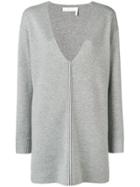 Chloé V-neck Sweater Dress - Grey