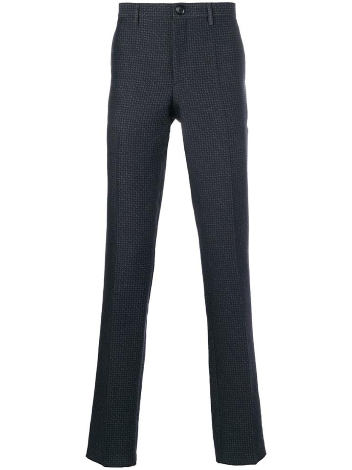 Ps By Paul Smith Tailored Embroidered Trousers - Blue