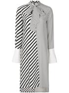 Karl Lagerfeld Striped Shirt Dress - Black