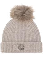 Max & Moi Pom Pom Cap - Nude & Neutrals