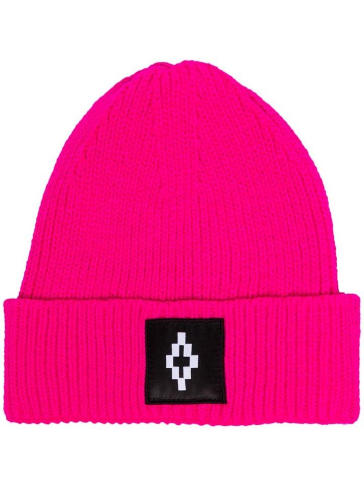 Marcelo Burlon County Of Milan Logo Beanie Hat - Pink