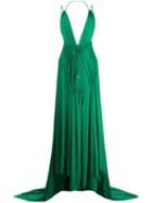 Dsquared2 Light Crepe Long Dress - Green