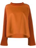 Fabiana Filippi Long-sleeve Flared Sweater - Orange