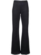 Christian Siriano Flared Tailored Trousers - Blue